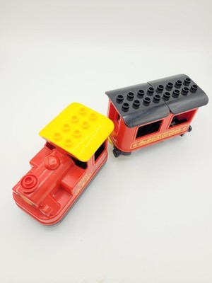 LEGO Duplo  Eisenbahn Push & Go E-Lok Lokomotive Zug mit Anhänger Rot - 10874