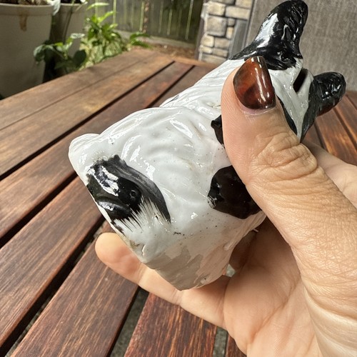 Hucha de cerámica vintage para perros Scottie blanco y negro para cachorros mediados de siglo - Imagen 18 de 20