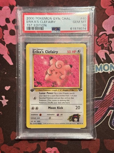 Erika's Clefairy (1st Edition) graded PSA 10 for sale on eBay