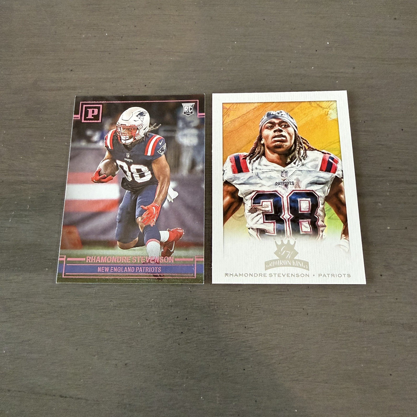 Rhamondre Stevenson 2021 Panini Chronicles Gridiron Kings & Panini Pink 