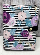 Agenda 52 PLANNER BINDER 6 Ring Organizer Monthly Inserts Floral Flowers 7x9