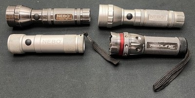 Lot Of 4 Nebo Flashlights For Parts Or Repair