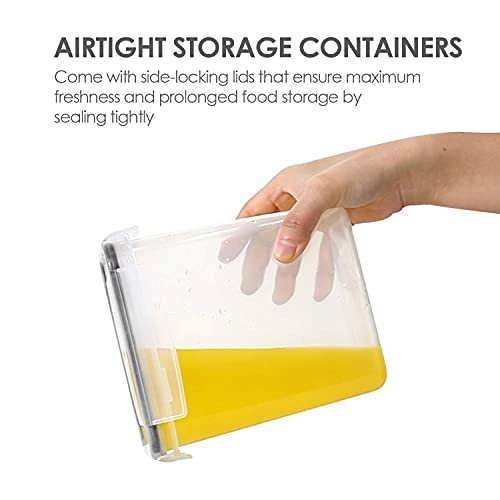 VTOPMART AIRTIGHT FOOD STORAGE CONTAINERS LIDS 24 PCS PLASTIC KITCHEN - BLACK - Picture 4 of 5