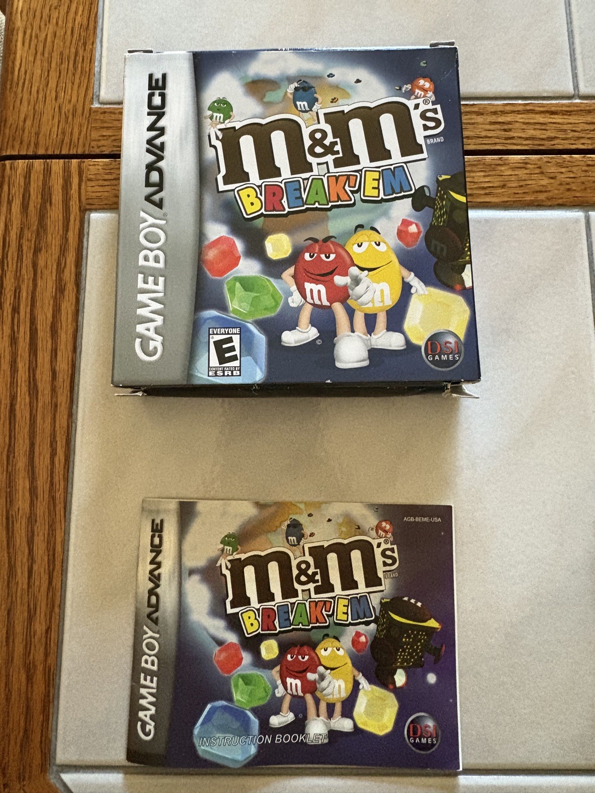 Game Boy Advance M&M’s Break’Em- Box and Manual Only - No Cartridge