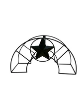 Black Hose Holder Wall Mount Metal Star Garden Water Storage Organizer Hanger