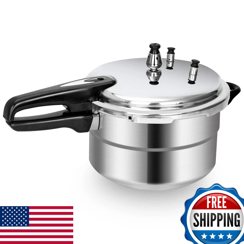 Breerainz 5.3 Qt Stovetop Pressure Cooker Canner 10 Psi Induction Compatible