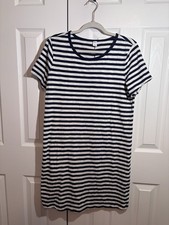 Nautical T-Shirt Dress by Old Navy Large Knit Cotton Crew Neck Casual JCP
