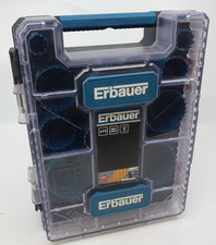 Erbauer Holesaw 11 Piece Set Drill Bits Multi-Material Sharp Teeth Easy Cut