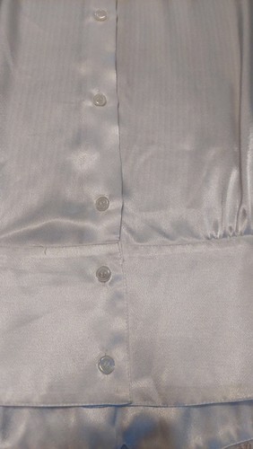 Vintage 90s Nicola Off White Satin Blouse Top Size 16 Mini Pleats Beaded Modest - Picture 15 of 20