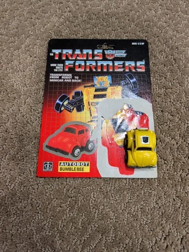 Bumblebee RED W/Minispy 100% Complete W/CARDBACK & BUBBLE G1 Transformers NM