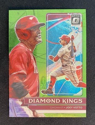 2022 Panini Donruss Optic - Diamond Kings Joey Votto #23 Lime Green Prizm