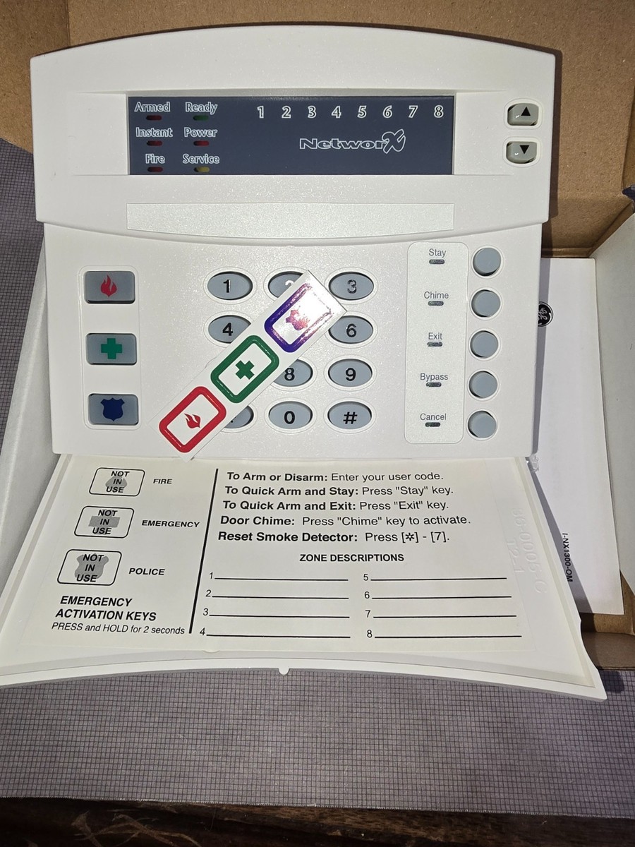 インターホン Interlogix GE Security Caddx NetworX NX-1308E LED Alarm Keypad 8