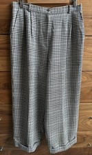 90s Vintage Pleated Pants Cropped Wool Lined Talbots Preppy Pleated Trousers 14