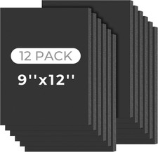 Mat Board Center 12 Pack 9x12 Black Foam Boards Acid Free Foam Core Board 1/8...