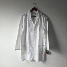 Dickies White Lab Coat Unisex Size Large New With Tags 37in 3-Pocket