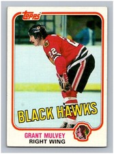1981-82 Topps Grant Mulvey #72 West #72W Chicago Blackhawks NHL Ice Hockey Card