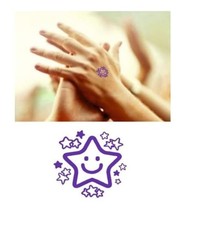 Smiling Star - Self Inking Hand Stamp - Ideal for Parties, Events, Festivals etc