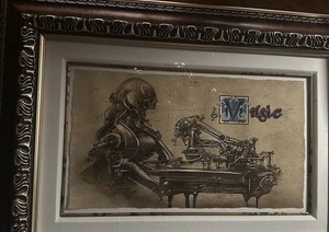 Michael Godard “Music” Original Mixed Media Signed Artwork COA Framed