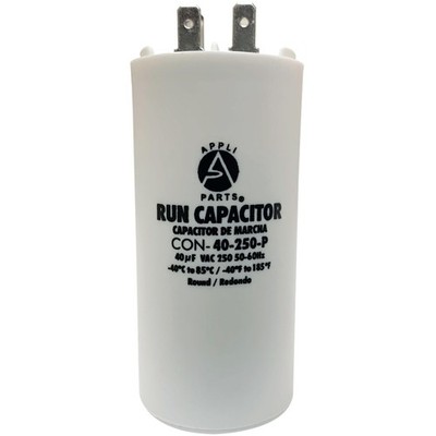 Appli Parts Run Capacitor for electric motors 40 Mfd uF (microfarads) 250VAC Pla