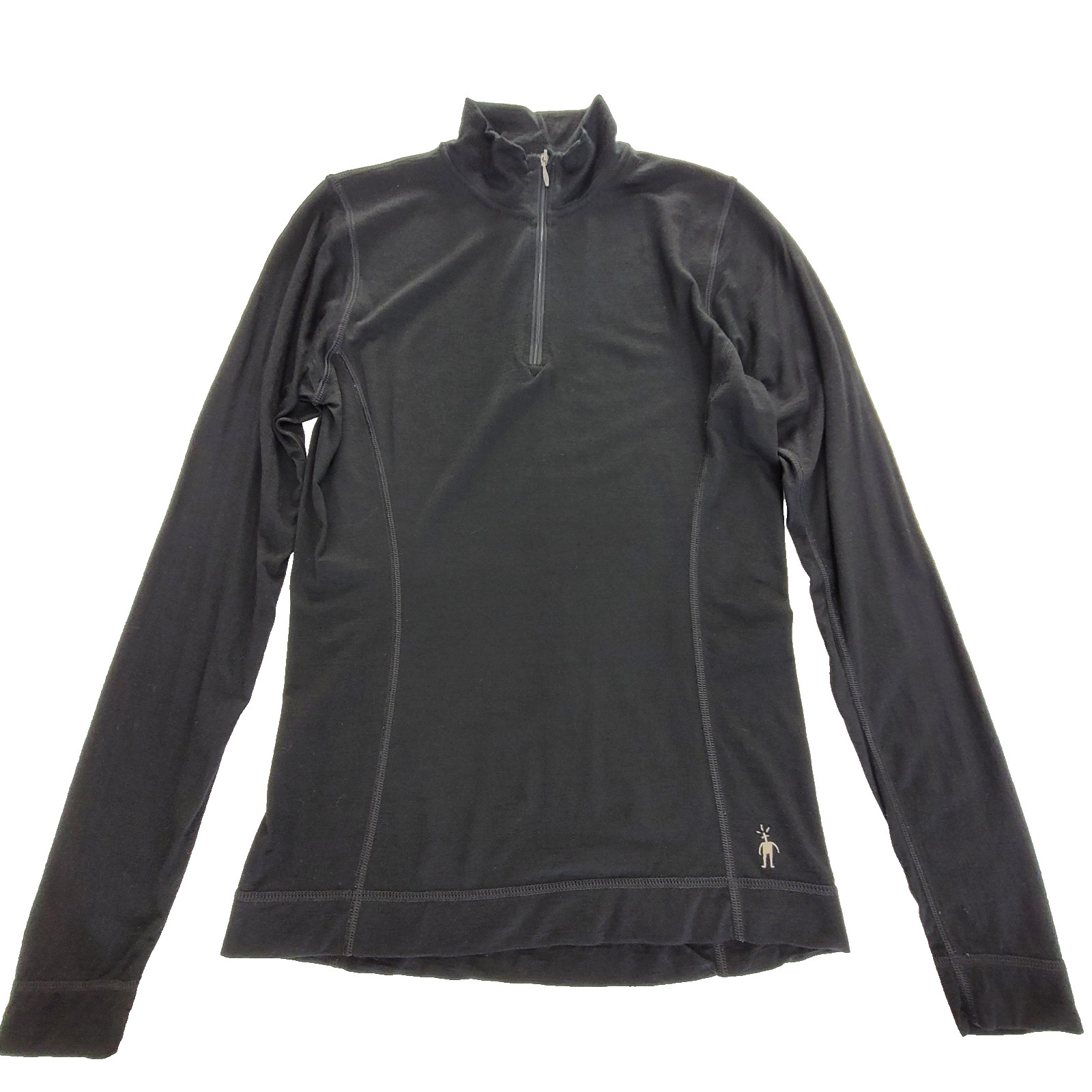 Smartwool 1/4 Zip Base Layer Lightweight Black 10… - image 1