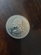 Isle of Man 1976 - BICENTENARY OF AMERICAN INDEPENDENCE - 925 Silver One Crown