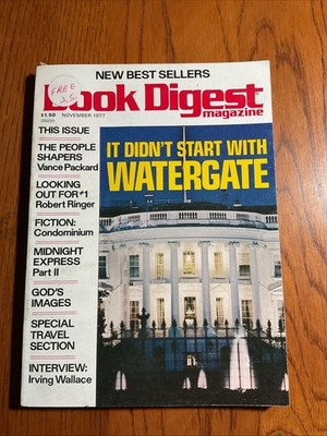 Book Digest Nov 1977 It Didn't Start with Watergate Irving Wallace B1894