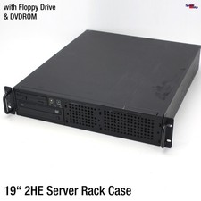 2U 2HE 19" 48CM Case ATX Per Server Workstation Computer DVDROM Floppy