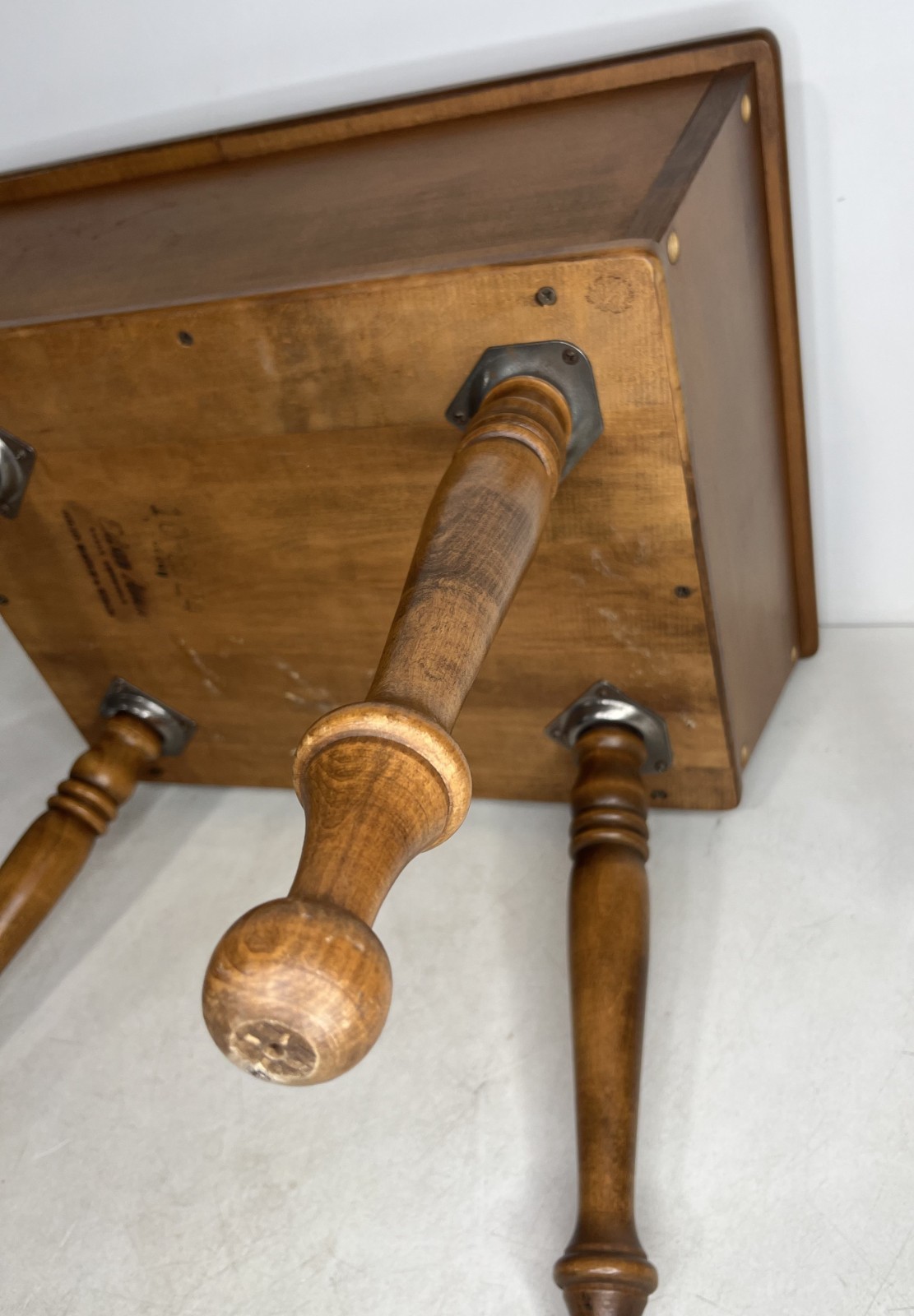 Vintage Ethan Allen Early American Solid Maple Lift Top Sewing Table Dough Box