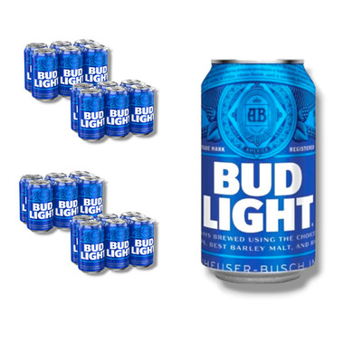 BUD LIGHT BEER 24 Dosen 355ML- AMERIKANISCHES LEICHTBIER MIT 4,2%
