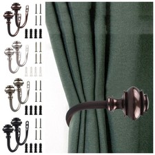 2pcs Metal Curtain Hold Backs Decorative Easy Fitting Wall Tie Backs HooksHanger