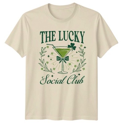The Lucky Social Club St Patricks Day Holidays Herren Damen Grafik T-Shirt