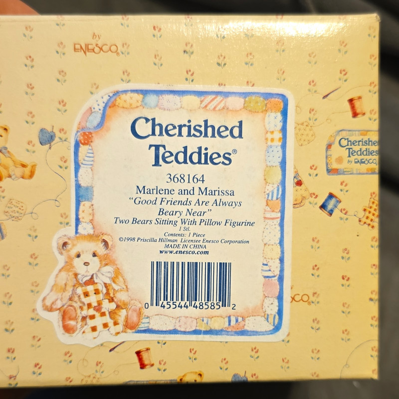 Cherished Teddies Marlene & Marissa Beary Near Figurine 368164 Boxed 1998