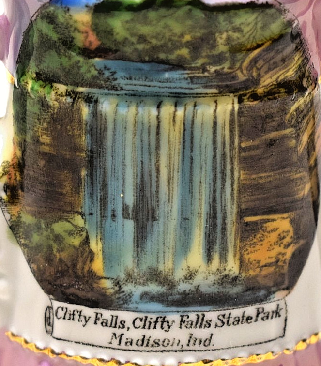 Antique Clifty Falls State Park Madison Indiana Souvenir Porcelain Watering Can