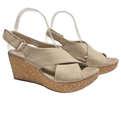 Clarks Women's Annadel Parker Slingback Wedge Sandals Size