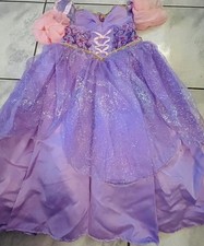 Disney Princess 7/8 Girls Deluxe Rapunzel Costume Purple Gown Tangled Halloween
