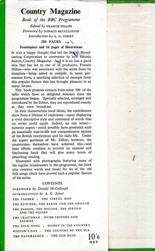 Dillon, Francis (compiler & editor) COUNTRY MAGAZINE BOOK OF THE BBC PROGRAMME 1 - 第 2/2 張圖片