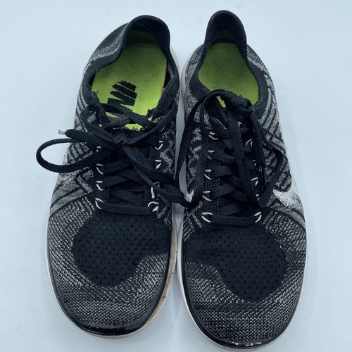 Nike Free 4.0 Flyknit Women's Running Shoes Black White 717076-001 Size 7.5 - Picture 11 of 12