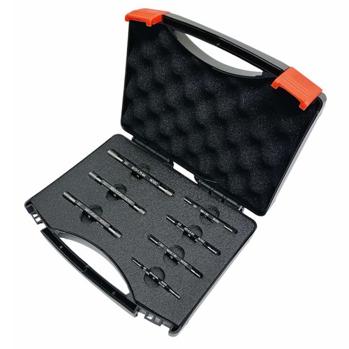 7 Pc H6 Metric Thread Plug Gage Gauge Set Double End GO & NO GO W/ Certificate - Picture 5 of 13