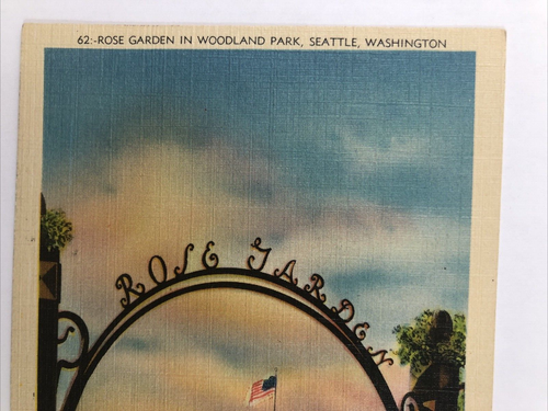 Postal vintage de Rose Garden, Woodland Park - Seattle, Washington WA - Imagen 3 de 8