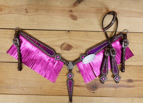 Headstall & Breast Collar Tack Set for Horse - Picture 12 of 24