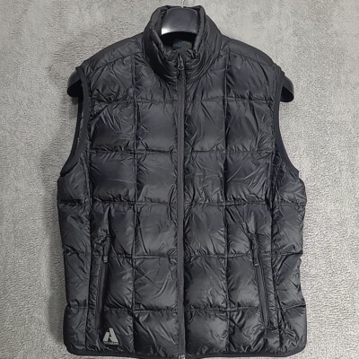 Eddie Bauer Goose Down Puffer Vest Women’s Size XL EB800 First Ascent Black 