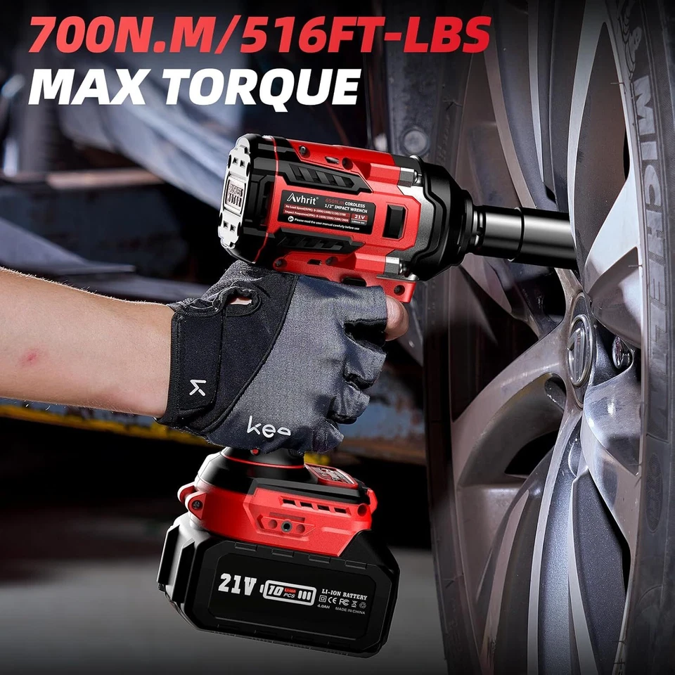 Avhrit 700Nm BürstenloserAkku-Bohrschrauber Schrauber mit 2x4.0Ah Akkus für Car - Bild 2 von 4