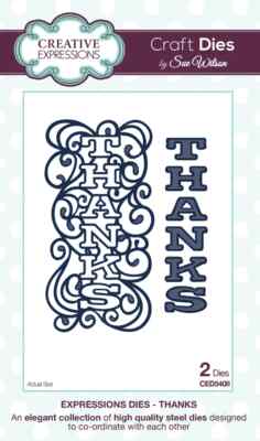Creative Expressions Expressions Kollektion - Danke CED5408 Sue Wilson