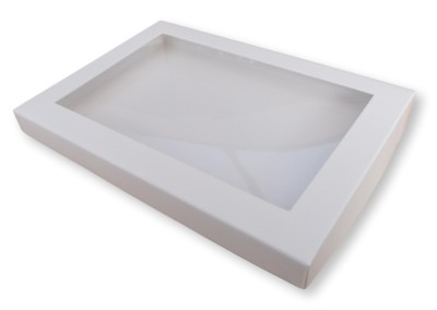 1 WEISSE A5 FENSTERBOX, KEKSDOSE, PRALINEN, KEKSE, GESCHENKBOX