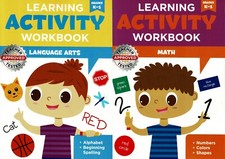 Learning Activity Workbook - Language Arts Grades K 1, Math Grades K 1 Set of 2