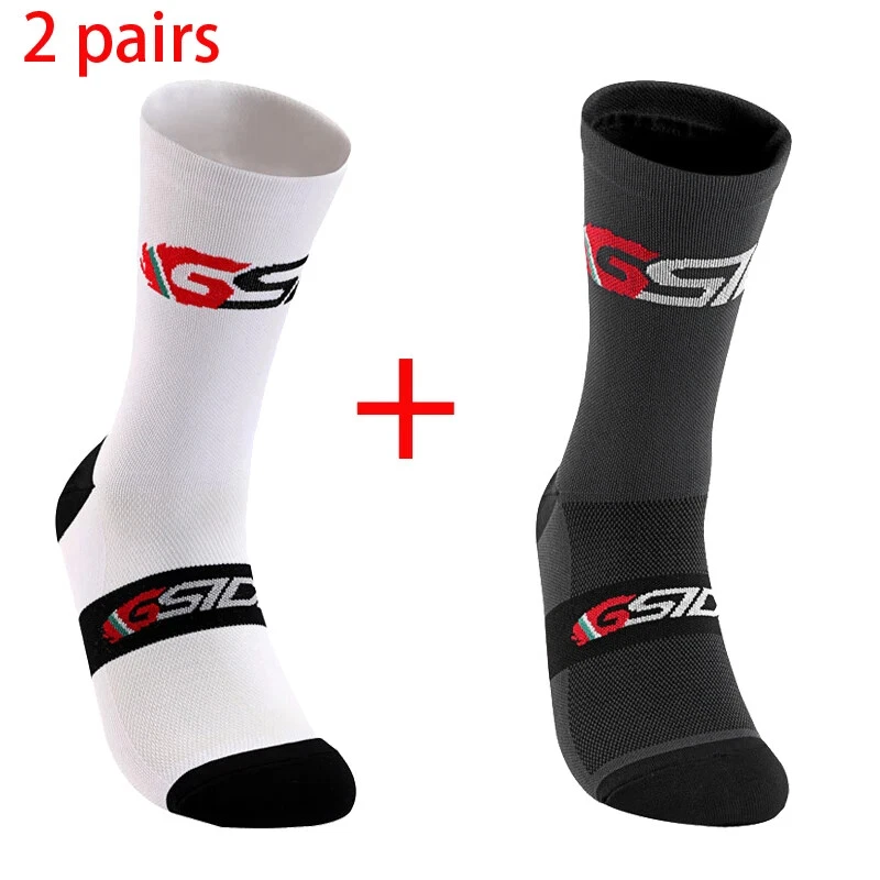 2pairs Cycling Socks Bike Nurse Compression Road Bike Running Knee-high Sports - Image 3 of 4