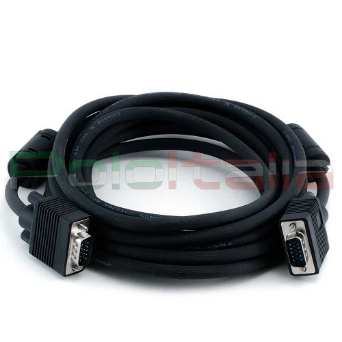 Cavo da 1,8 a 20m VGA maschio svga schermato per prolunga video cable monitor pc - Immagine 2 di 2