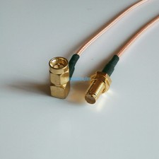 SMA MALE RIGHT ANGLE to SMA Female Coaxial RF Extension Cable RG316 4inch