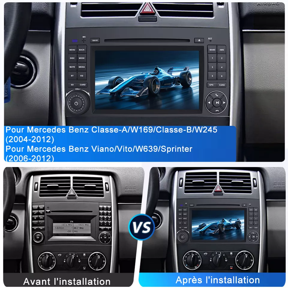 Android 14 Autoradio DVD BT Mercedes A/B Klasse W169 W245 Sprinter Viano Crafter - Bild 3 von 4