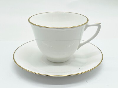 VINTAGE FINEBONE PORZELLAN DUO TASSE & UNTERTASSE ROYAL WORCESTER STRATHMORE MUSTER
